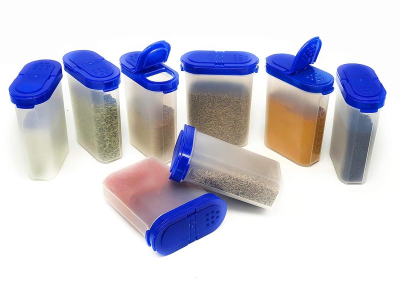 Mahaware Modular Wonder Spice Shaker and Sprinkler Set 275ml Set of 8 Blue - Image 1