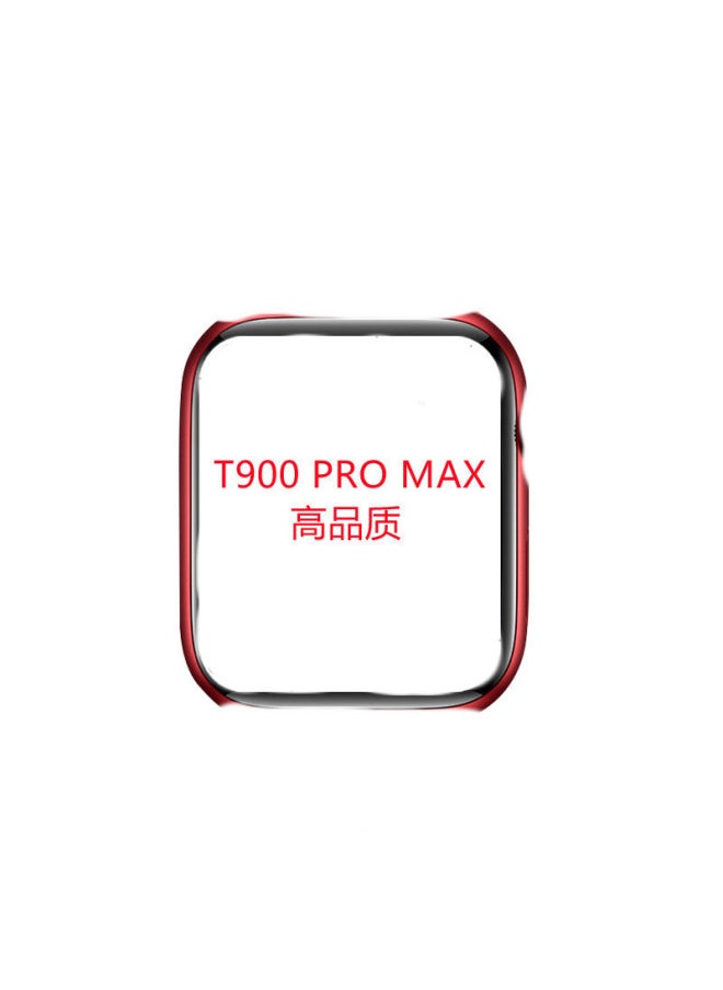 T900 Pro MAX Smart Watch Double Button Rotating HD Screen Custom Wall Heart Rate Meter Step Sports Watch-Colour:Black
