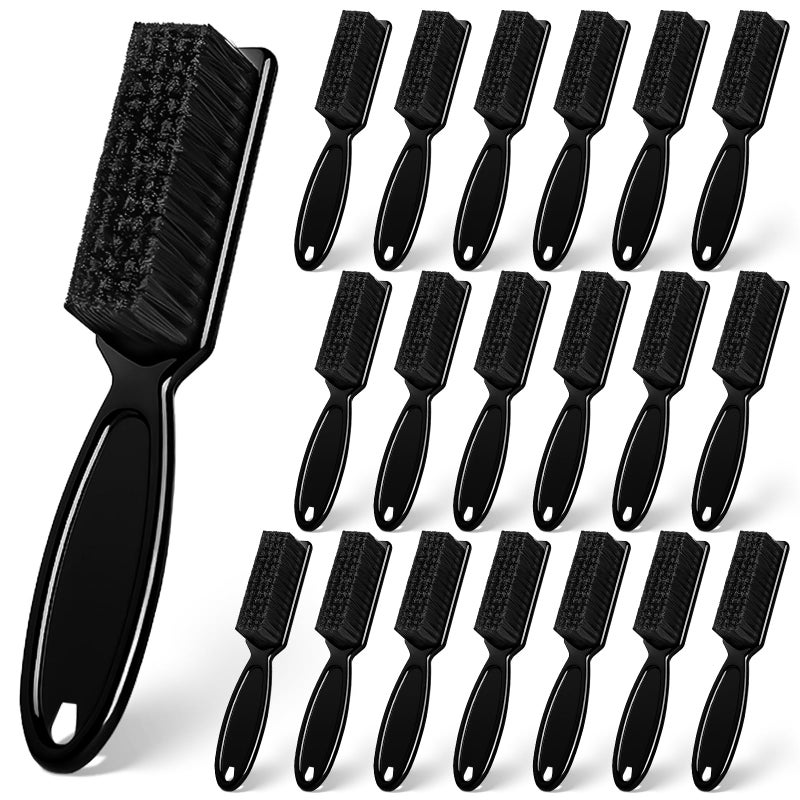 NICEMOVIC Barber Clipper Cleaning Brushes, 20 Pcs Plastic Handle Nylon Bristles, Multifunctional Cleaning Supplies for Hair Salon, Home and Travel Use (Black) - Image 1