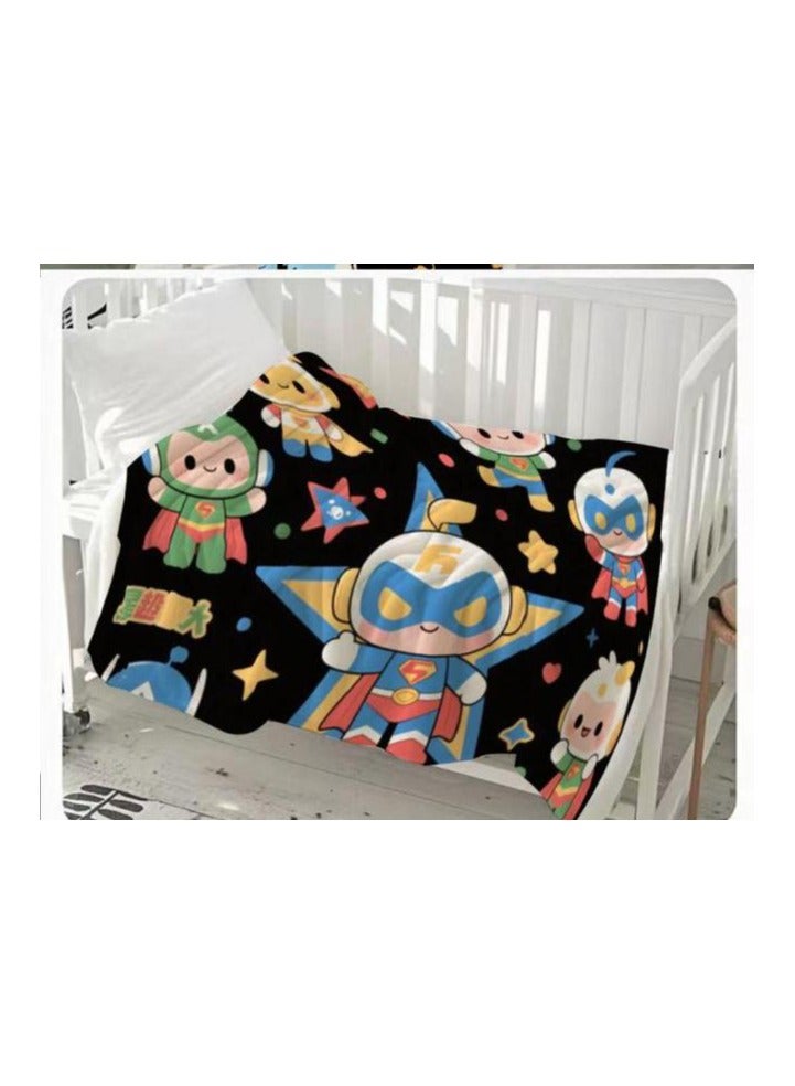 عام بطانية رقيقة من الفانيلا الكرتونية للأطفال أو الطلاب (دافئة ومريحة ومناسبة للنوم والألعاب) 100 سم * 150 سم - 410 - Image 3