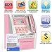 GoodsFederation ATM Piggy Bank for Real Money for Kids Adults with Debit CardPassword LoginBill FeederCoin RecognitionSaving TargetBalance CalculatorElectronic Savings Safe Machine Box Pink - Image 2
