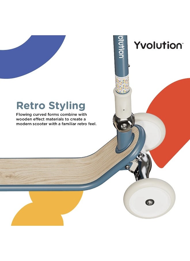 Yvolution Yvolution Classic Glider Retro Adjustable 3-Wheel Scooter (Blue)  - Image 3