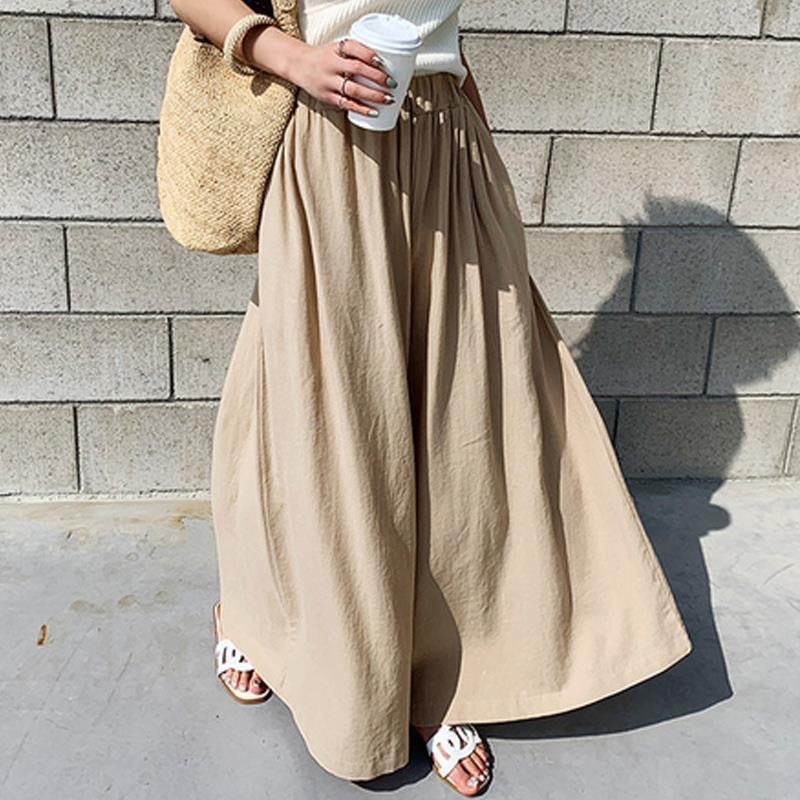 Women's Cotton-Linen Loose Wide Leg Pants - Image 4