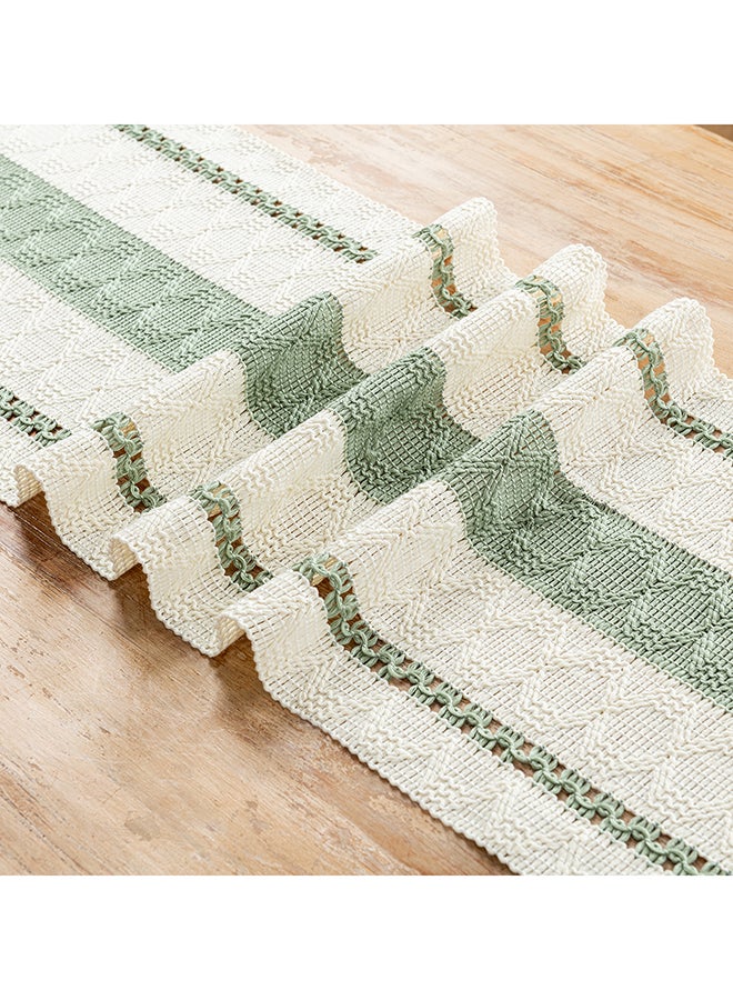 Fancy Homi Boho Chic Macrame Table Runner for Home Decor, Farmhouse Style with Tassels, Perfect for Party Bohemian - 30x230 cm - Sage Green - Image 5