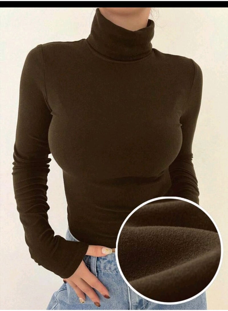 دازي قميص حراري بأكمام طويلة ورقبة عالية من DAZY - Image 1