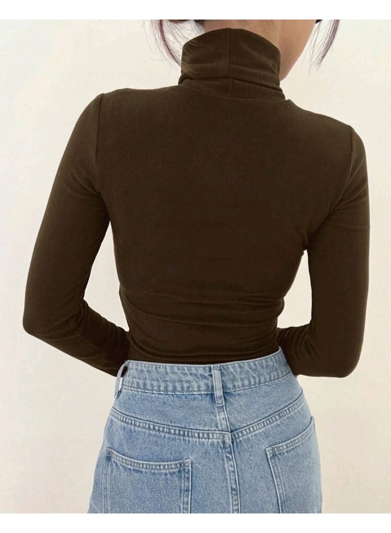 دازي قميص حراري بأكمام طويلة ورقبة عالية من DAZY - Image 4