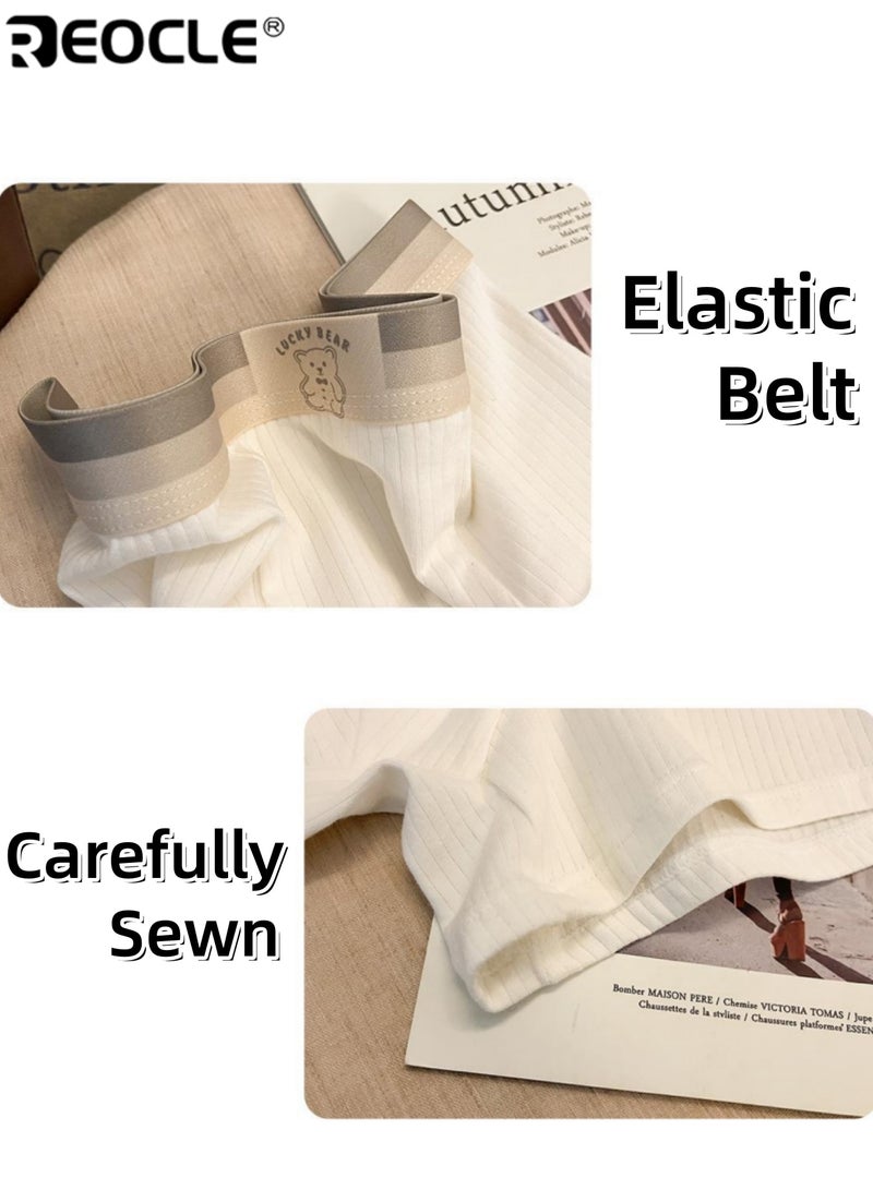 REOCLE Men's Boxer Briefs Printed Elastic Waistband Underwear Soft Ribbed Fabric Comfortable Trunks for Daily Wear - Image 5