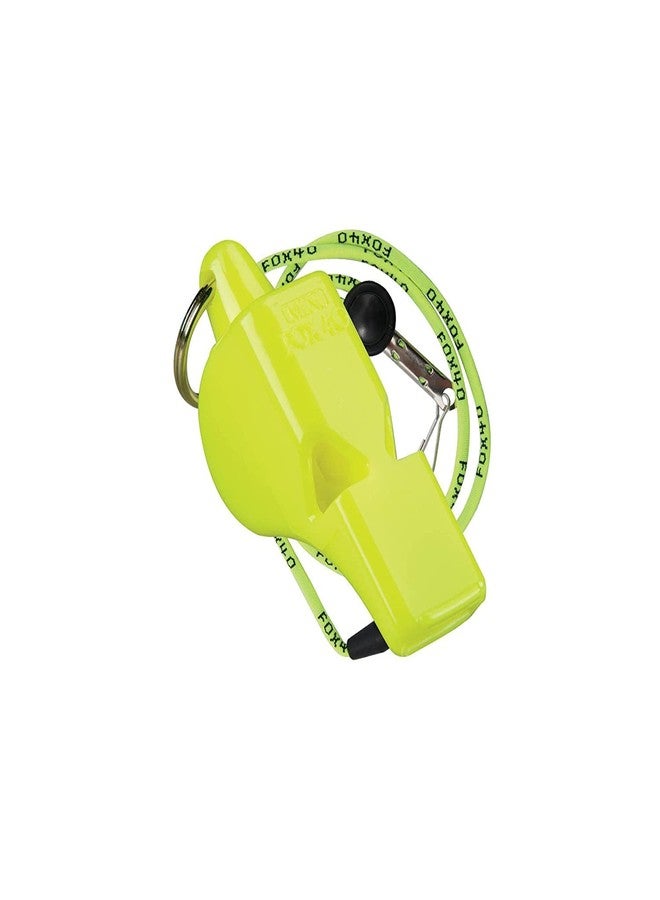 Fox 40 Original Fox 40 Mini Whistle with Lanyard, Neon Yellow - Image 1