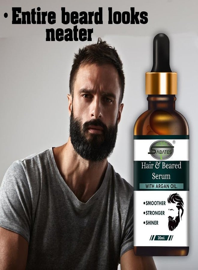 Sabates Hair & Beared Serum |Beard Growth Oil, Fast Growth, Non Sticky Greasy, Thick Beard, Nourishment |Beard Oil For Growing Beard Faster, Mustache Beard Growth Oil| Beared Serum Pack Of 3 - Image 3