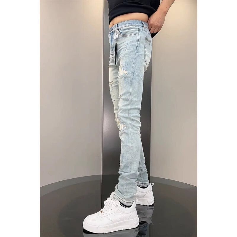 Unisex Classic Denim Jeans Loose Fit Daily Outdoor Wear - Image 2