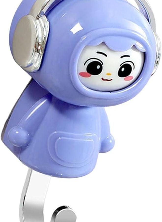 خطافات حائط متعددة الوظائف من مادة ABS الأرجواني للأسطح الملساء، علاقات متعددة الأغراض للمنزل والمكتب - Image 1