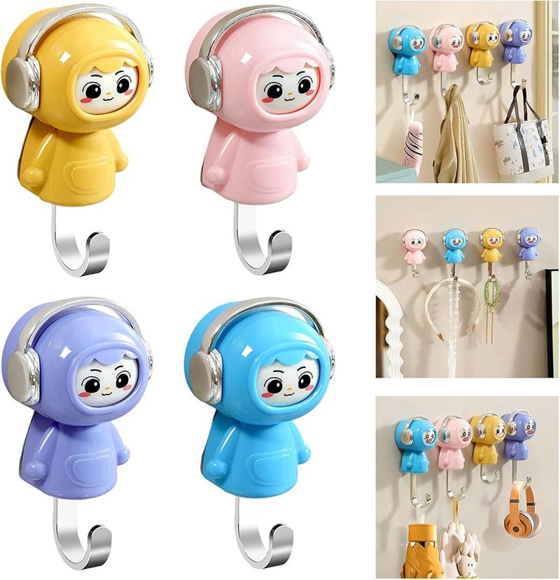 خطافات حائط متعددة الوظائف من مادة ABS الأرجواني للأسطح الملساء، علاقات متعددة الأغراض للمنزل والمكتب - Image 3