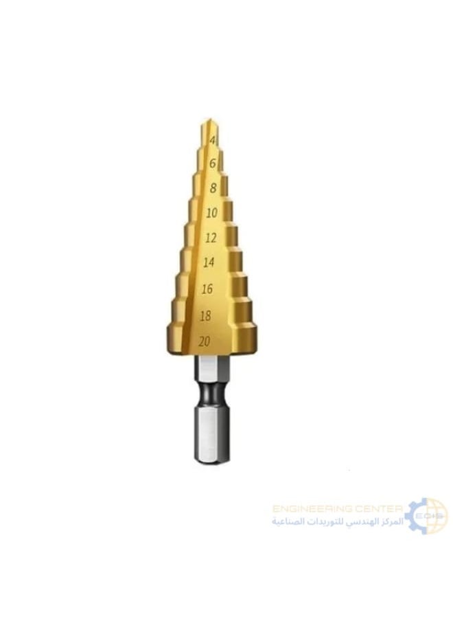 Apt 4-25mm Titanium Pyramid Step Drill Bit for APT Steel 