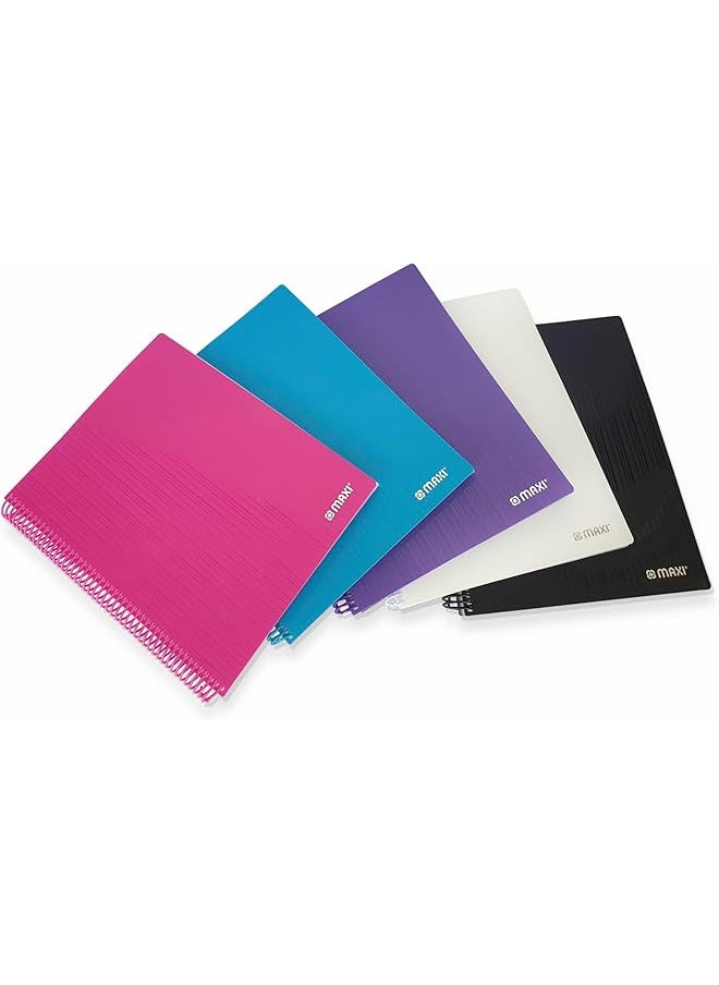 Maxi - Spiral Display Book 40 Pocket Pink Clear Pockets Book File Folder Document Presentation Organizer For Portfolio Music Artwork Display For School Business Office - Image 1
