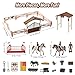 GOLDGE Horse Stable Playset Horse Toys Pretend Play with Rider Fence Wash Area Animal Figures Gifts for Girls Boys 312 - Image 4