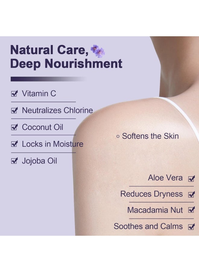 اتش 201 Pack of 2 فلتر دش بفيتامين C برائحة الورد والخزامى – فلاتر عطرية لتنعيم المياه العسرة، إزالة الكلور والفلورايد، للعناية بالبشرة والشعر، مناسب لجميع رؤوس الدش - Image 5