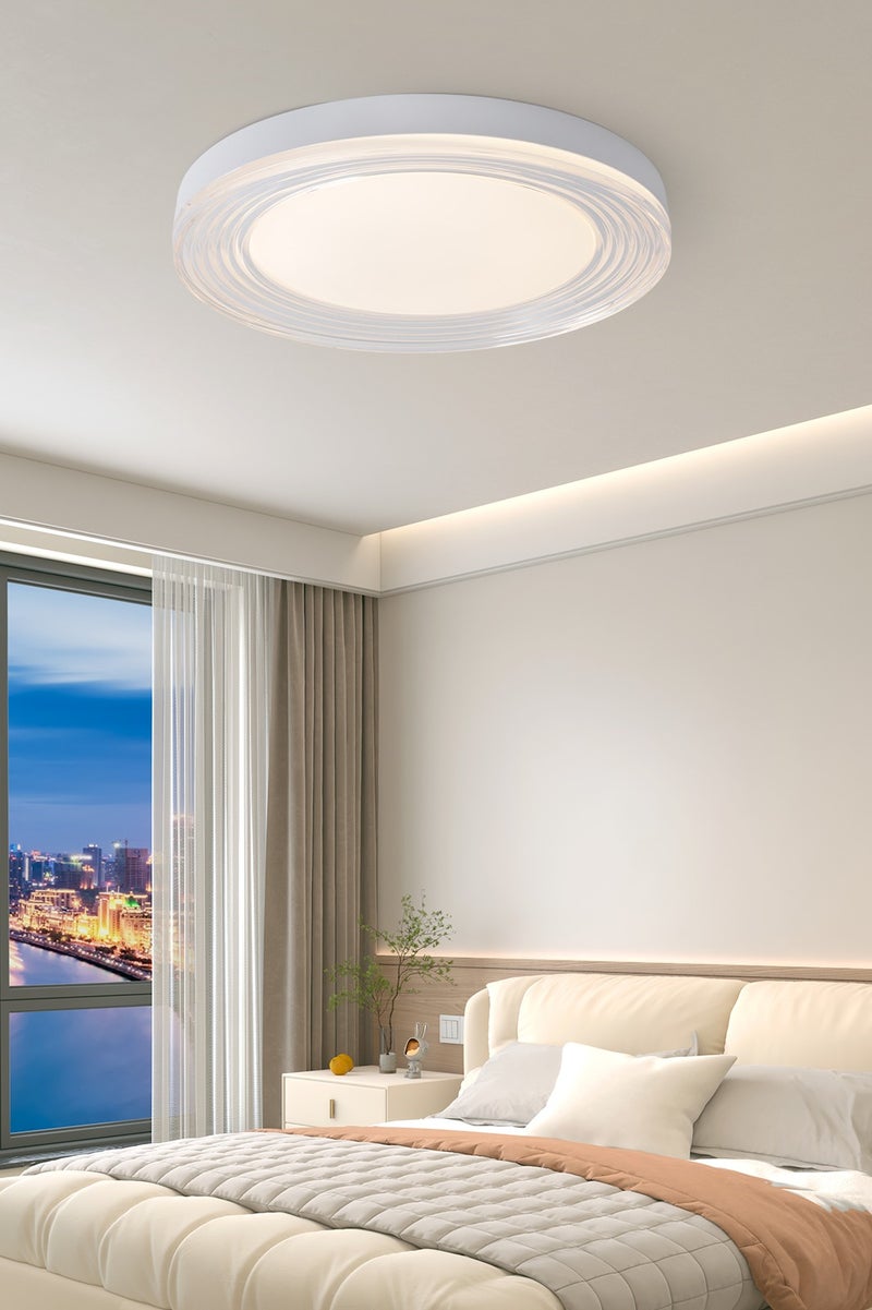 YATAI LIGHTING Modern White LED Ceiling Light – 48W Ultra-Slim Modern Round Fixture with Dimming & Remote for Bedroom & Living Room,50cm - Image 5