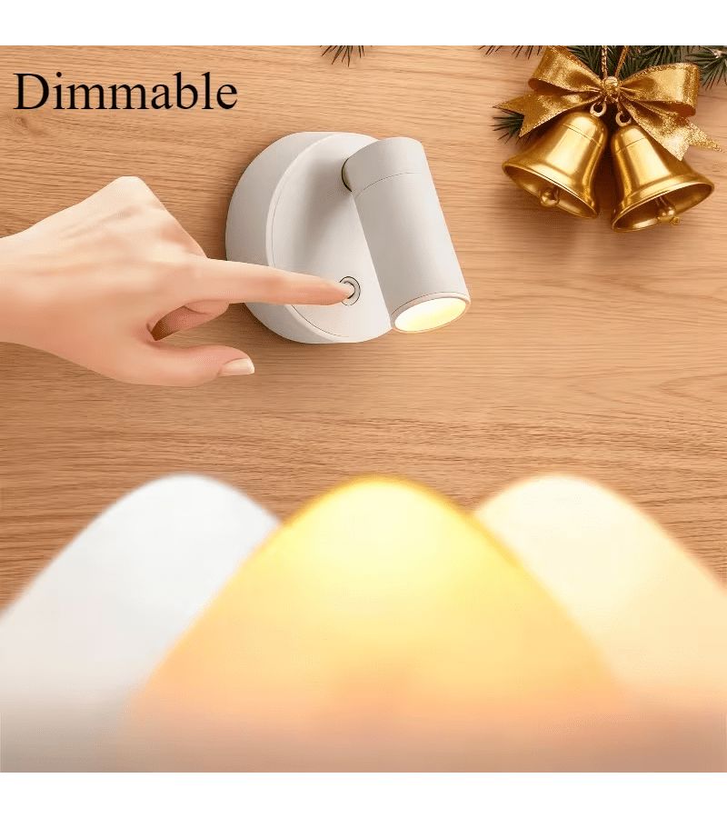 Modern Led Adjustable Wall Light Dimmable Tri Tone Black - Image 4