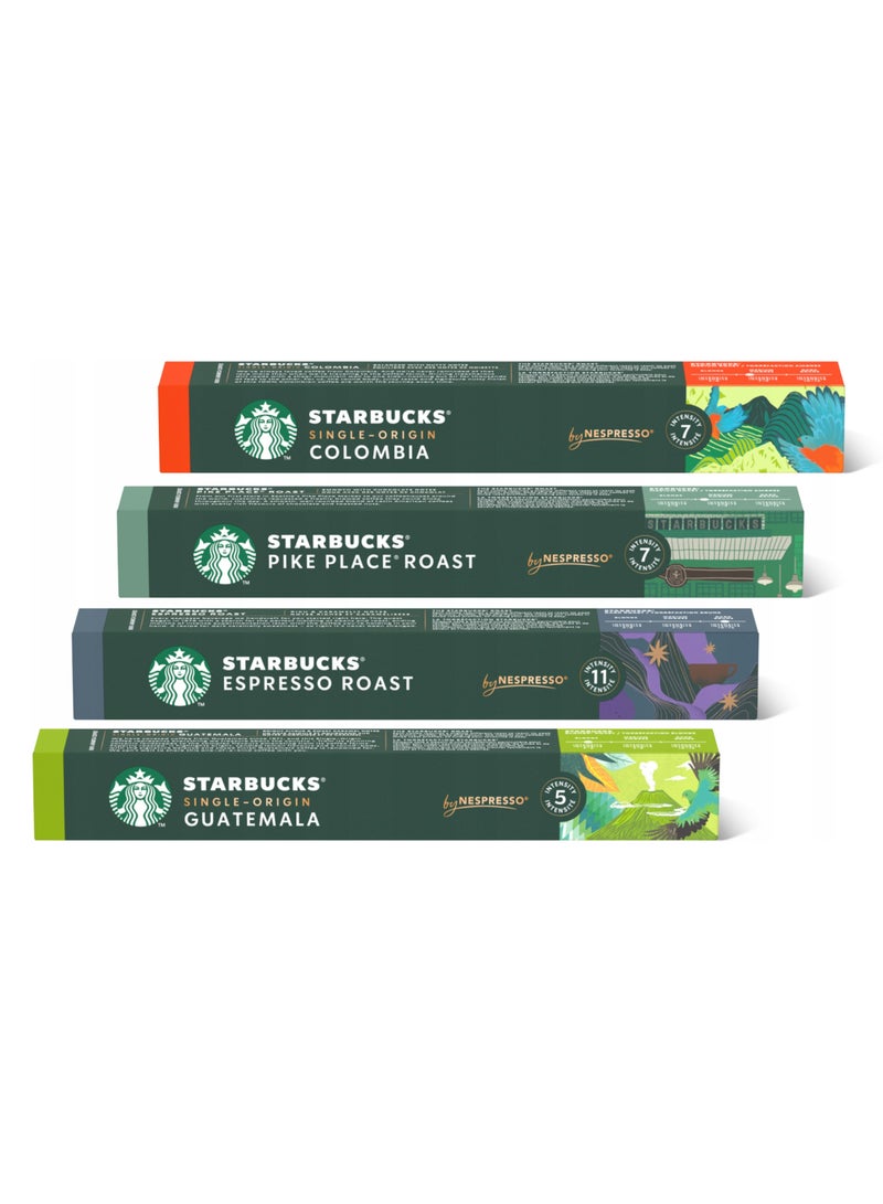 Starbucks Starbucks by Nespresso Variety 4 Pack Coffee Capsules (40 capsules) - Image 1