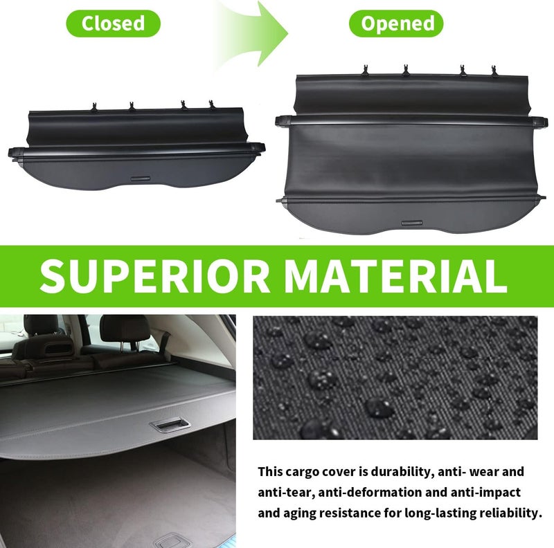 Liizoo Retractable Black Cargo Cover for Subaru Forester 2019-2022 - Image 3