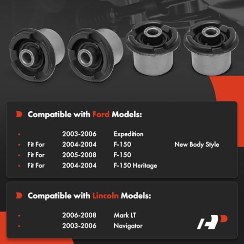 A-Premium 4 x Front Upper Control Arm Bushing Kit, Compatible with Ford F-150 F150 2004-2008, F-150 Heritage 2004, Expedition 2003-2006 & Lincoln Mark LT 2006-2008, Navigator 2003-2006 - Image 2
