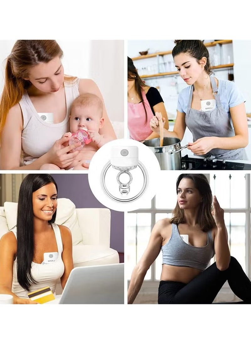 عبوة من 2 مضخة ثدي كهربائية قابلة للارتداء بدون استخدام اليدين مع 30 كيسًا لتخزين حليب الثدي - Image 5