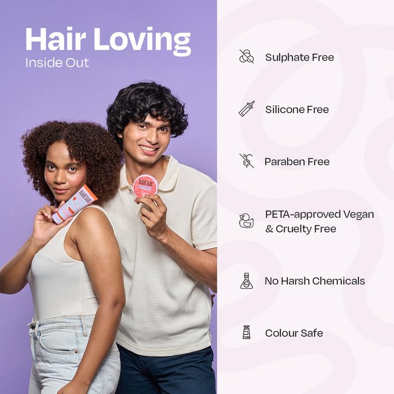 MANETAIN Squeaky Clean Clarifying Shampoo 100ml & Multipurpose Conditioner 100gm | Curl Enhancing, Frizz Control, Protein-Moisture Balance | Hard Water, Product Buildup & Scalp Reset | For All Hair Types | For Men & Women - Image 5