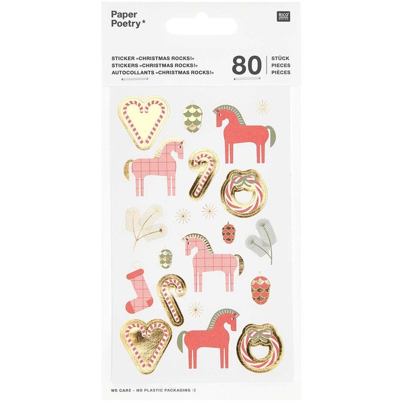 RICO DESIGN Christmas Stickers - Christmas Rocks
