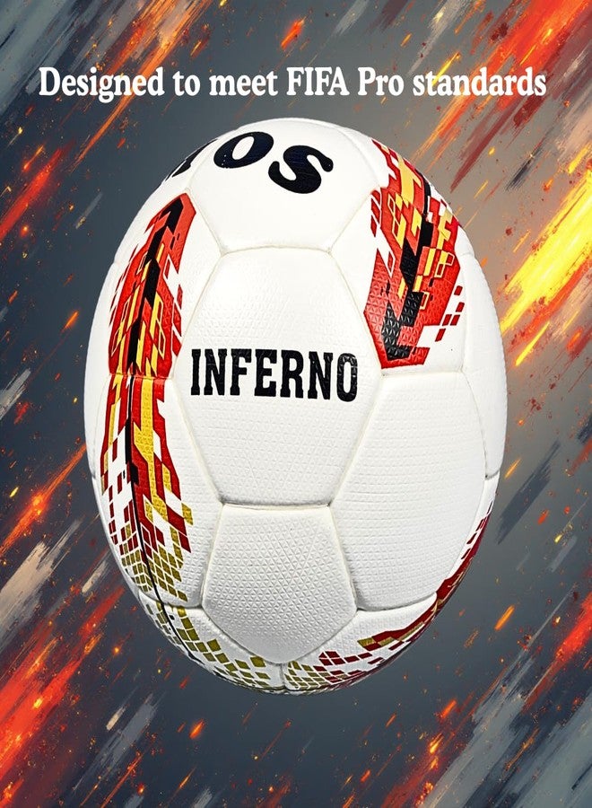 آموس كرة قدم AMOS Inferno Jett (مقاس 5) مع مضخة - Image 4