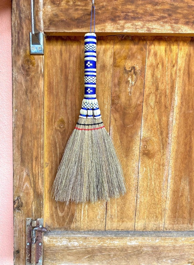 AW BROOMS Small Corn Wisk Brush Broom 11 Inch Indoor Heavy Duty Multi Surface Hard & Soft Floor Home Office Cleaning Tool Supplies 100% Handmade for Household Sweeping Indoor Outdoor (staw Soft Broom) - Image 5