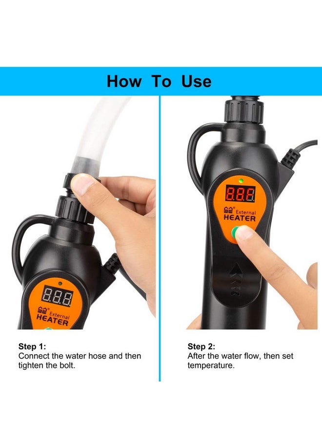 DATOO - Aquarium External Heater InLine Fish Tank External Heater 300W For Canister Filter - Image 1