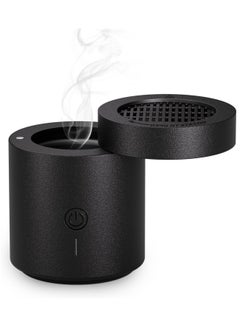 Oud Bukhoor Electronic Portable Incense Burner – Magnetic Lid & Flameless Igniter (400-450°C) for Pure Aroma. Sleek, Eco-Friendly One-Piece Design with Micro USB, Tweezers & Brush; Ideal for Home & Travel.  - Image 1