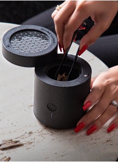 Oud Bukhoor Electronic Portable Incense Burner – Magnetic Lid & Flameless Igniter (400-450°C) for Pure Aroma. Sleek, Eco-Friendly One-Piece Design with Micro USB, Tweezers & Brush; Ideal for Home & Travel.  - Image 2