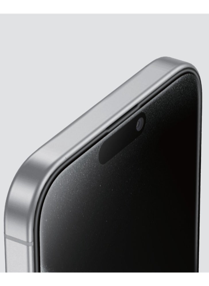 GREEN LION - iPhone 16 Pro Screen protector SIR LOUIS 3D Curved Advanced Round Edge Glass / Anti Scratch / Grease Resistance / Anti Fingerprint / Bubble Free / Crystal Clear / Ultra Hardness / Full Coverage / Anti Reflective / Highly Responsive / Durable / Maximum Protection / High Quality / Install Easily / Smooth to Touch - Clear - Image 1