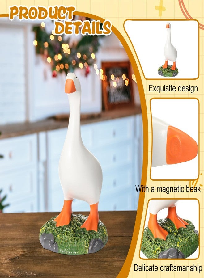 Relaxweex 7 Inch Desk Goose Gifts Mini Desk Goose Decor for Women Desktop Duck for Office Home Table Decor for Friends Family Spring Easter House Warming Gifts - Image 3