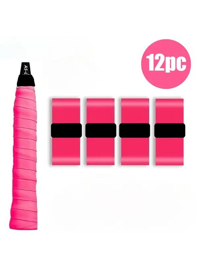 Pink Non Slip Sweat Wicking Shock Absorbing Grip For Tennis Pickleball Badminton Fishing - Image 1