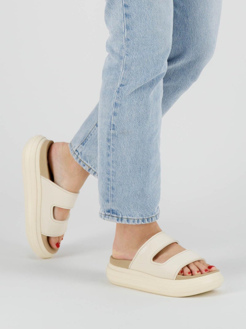 REEF Cushion Bondi 2 Bar Womens Slide Sandal, Lightweight and Supportive Footbed, Water Friendly, Vintage/Oasis, 8 - Image 2