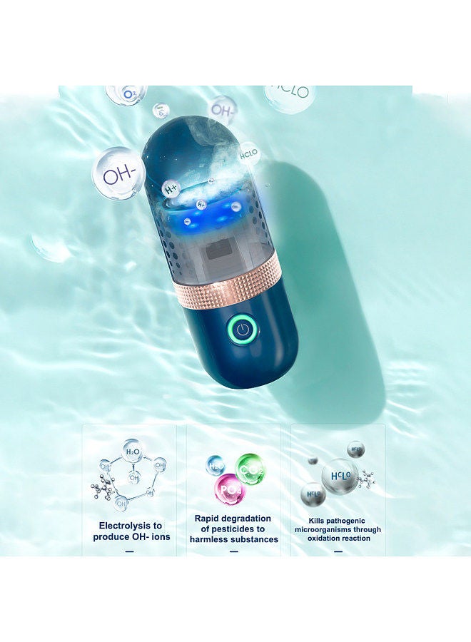Multifunctional Fruit Vegetable Cleaning Machine Capsule Portable Automatic Cleaner Purifier Wireless Charging  - Image 5