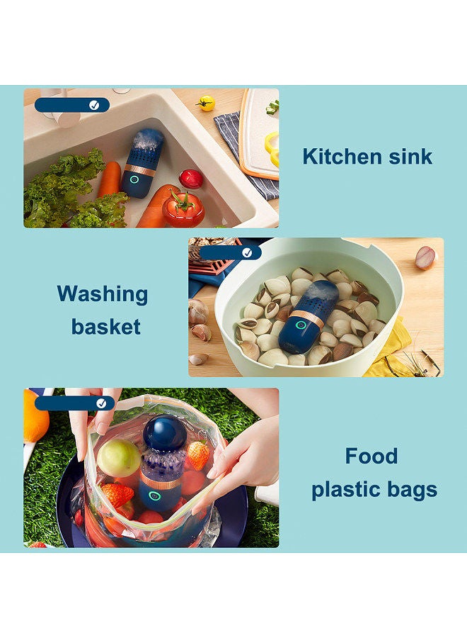 Multifunctional Fruit Vegetable Cleaning Machine Capsule Portable Automatic Cleaner Purifier Wireless Charging  - Image 4