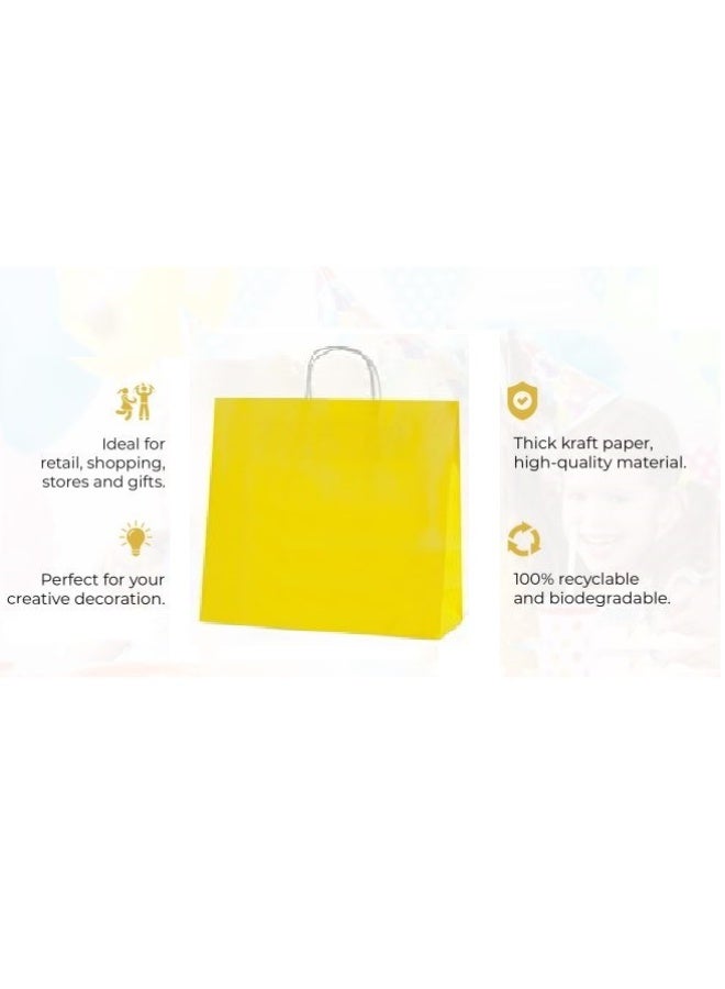 Yellow Paper Bag 25 pcs / 41*41*12 - Image 2