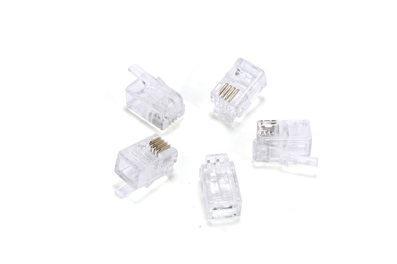 Seefeful 100 PackRJ9 4P4C Phone Modular Telephone Cord Connector Adapter Crimp (4P4C) - Image 2