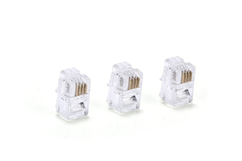 Seefeful 100 PackRJ9 4P4C Phone Modular Telephone Cord Connector Adapter Crimp (4P4C) - Image 3