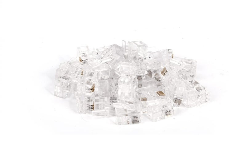 Seefeful 100 PackRJ9 4P4C Phone Modular Telephone Cord Connector Adapter Crimp (4P4C) - Image 5