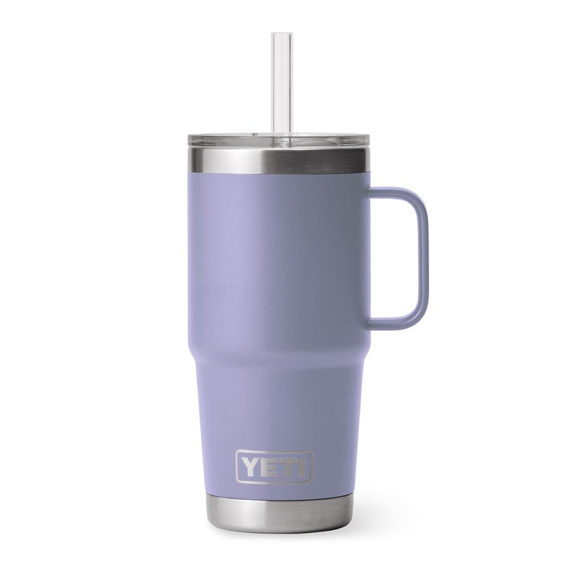 YETI Rambler 25 oz Tumbler with Handle and Straw Lid, Travel Mug Water Tumbler, Vacuum Insulated Cup with Handle, Stainless Steel, Cosmic Lilac - Image 1