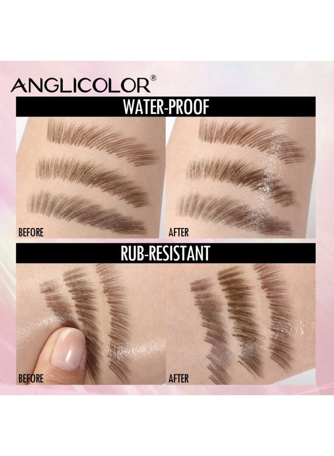 انجلي كولور قلم حواجب أنجليكولور النسائي، قلم حواجب دقيق النحت، قلم حواجب بزاوية مربعة، سهل الاستخدام، مقاوم للماء والتلطخ، شكل حواجب طبيعي وواقعي، يحدد كل شعرة على حدة (#05 أسود) - Image 5