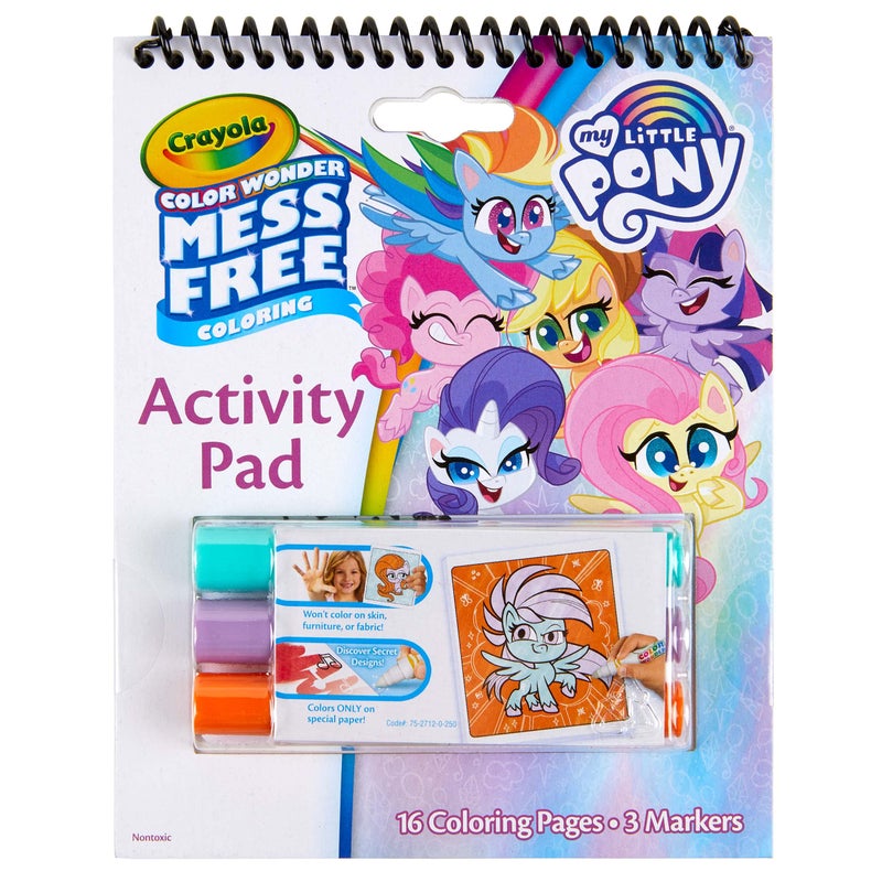 Crayola My Little Pony Color Wonder Activity Pad, 16 Mess Free Coloring Pages, Toddler Travel Activity, My Little Pony Gift - Image 1