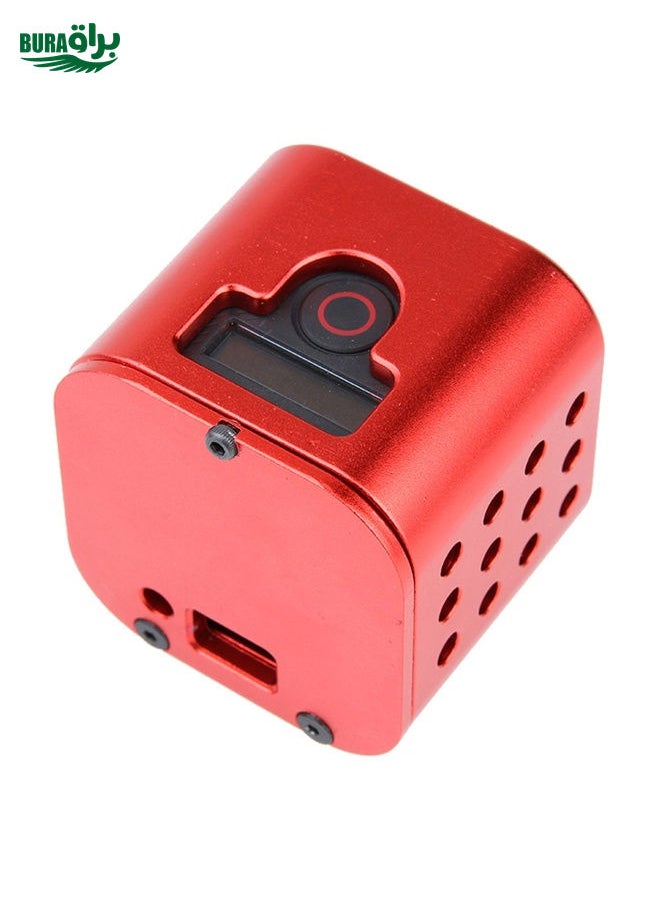 BURAQ - Housing Shell CNC Aluminum Alloy Protective Cage with Insurance Back Cover for GoPro HERO5 Session /HERO4 Session /HERO Session(Red) - Image 1