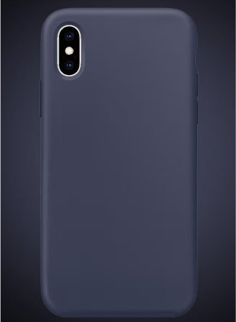 CATANES غطاء سيليكون متميز لجهاز آيفون XS MAX - حماية ناعمة، رفيعة ومضادة للصدمات بلون أزرق منتصف الليل - Image 3