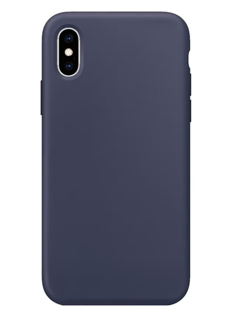 CATANES غطاء سيليكون متميز لجهاز آيفون XS MAX - حماية ناعمة، رفيعة ومضادة للصدمات بلون أزرق منتصف الليل - Image 1