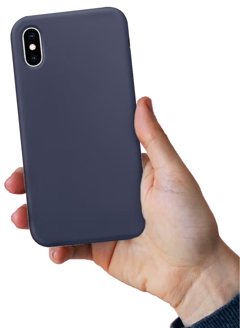 CATANES غطاء سيليكون متميز لجهاز آيفون XS MAX - حماية ناعمة، رفيعة ومضادة للصدمات بلون أزرق منتصف الليل - Image 5